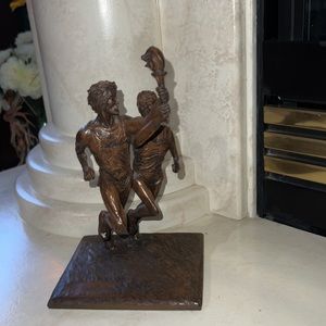 Marcel Jovine Sculpture Copyright 1983 Olympic Torch Scene Vintage
